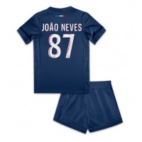 Paris Saint-Germain Joao Neves #87 Replika babykläder Hemmaställ Barn 2024-25 Kortärmad (+ korta byxor)